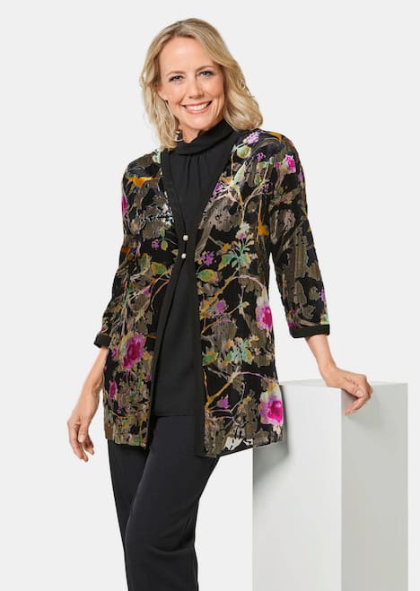 GOLDNER Fluwelen jasje in etskantlook Fluwelen jasje in etskantlook