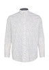 Slim Fit: Gemustertes Popeline-Hemd mit Kentkragen