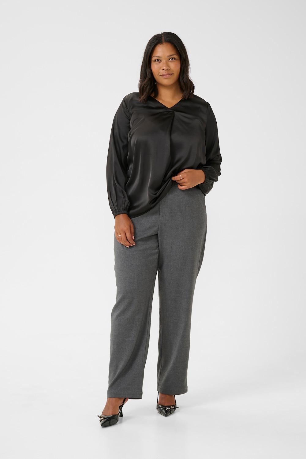 Langarm-Bluse Regular fit