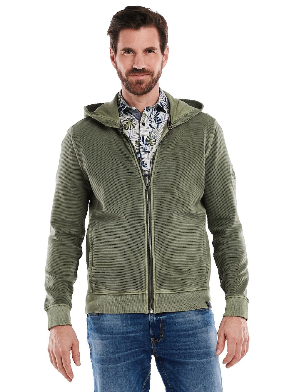 Sweatjacke strukturiert