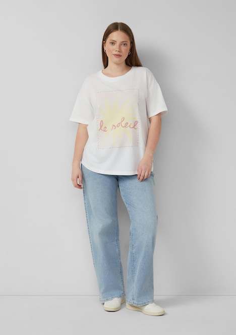 Baumwollshirt mit Frontprint