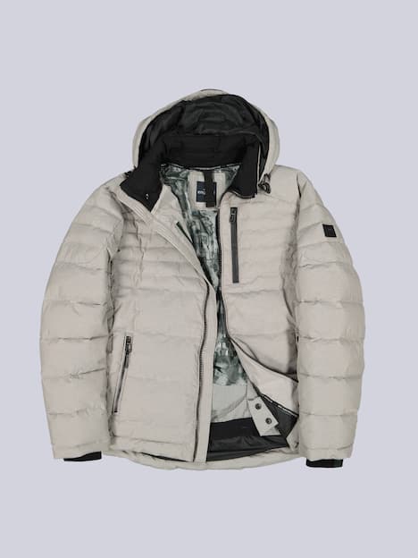 engbers Herren Jacke mit abnehmbarer Kapuze , Hellgrau