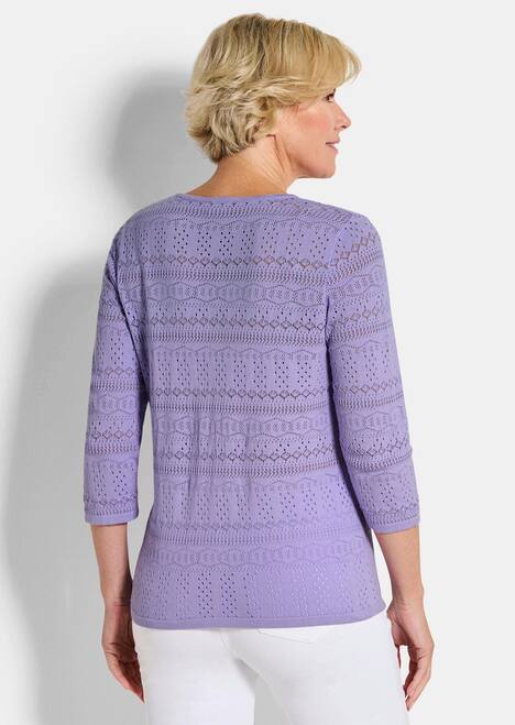 Sommerpullover mit V-Ausschnitt