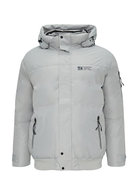 Wasserabweisender wattierter Blouson mit Kontrast-Details