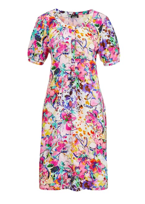 GOLDNER Jurk Jurk in overgooiermodel met een bloemenprint