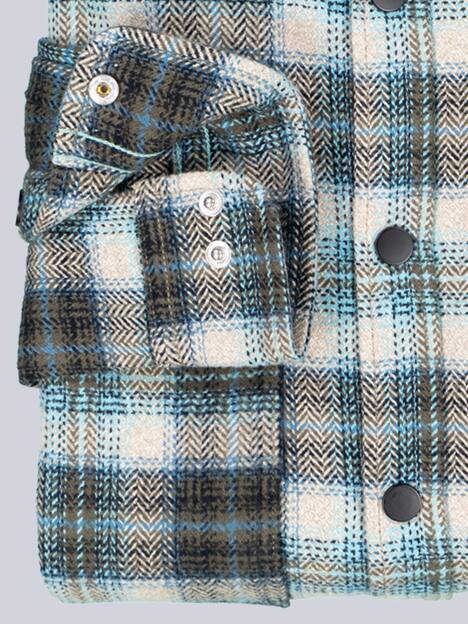 engbers Herren Overshirt kariert , Oliv