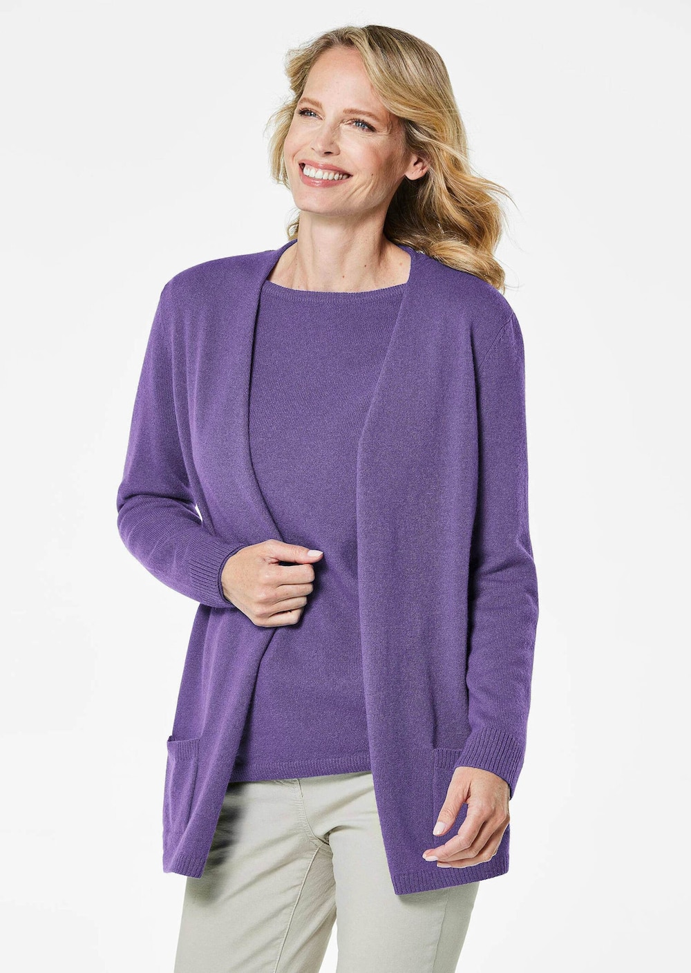 Kuschelweiche Kaschmir-Strickjacke