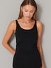 Schiesser Damen Trägertop 4-Pack 95/5 Organic Cotton - schwarz-weiss