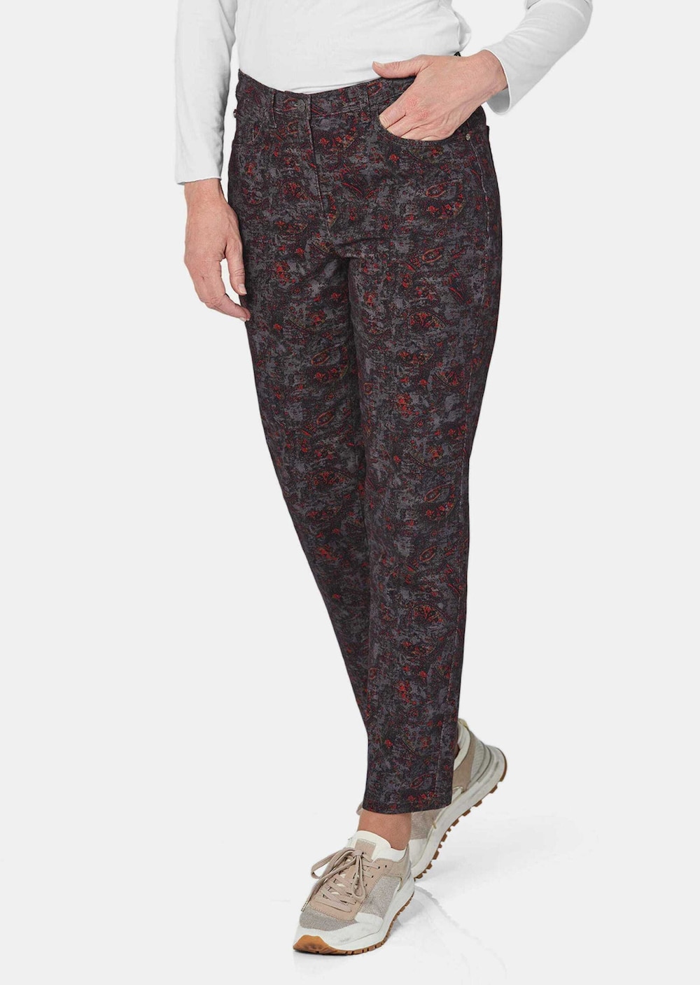 Druckhose CARLA mit Paisley-Muster