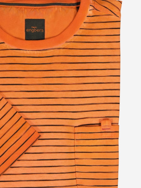 Herren T-Shirt gestreift , Orange