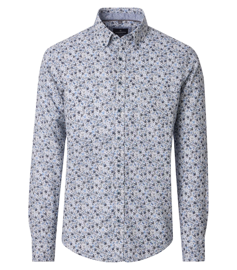 Leinenhemd Print Casual Fit
