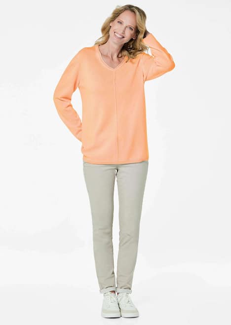 Basicpullover mit V-Ausschnitt