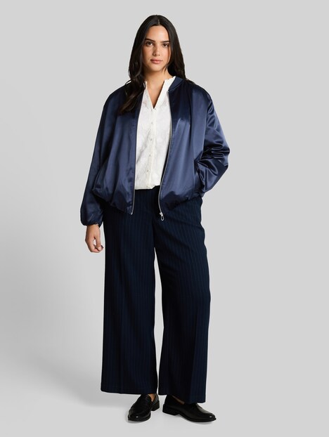Satin Blouson Jacke mit Bomberkragen