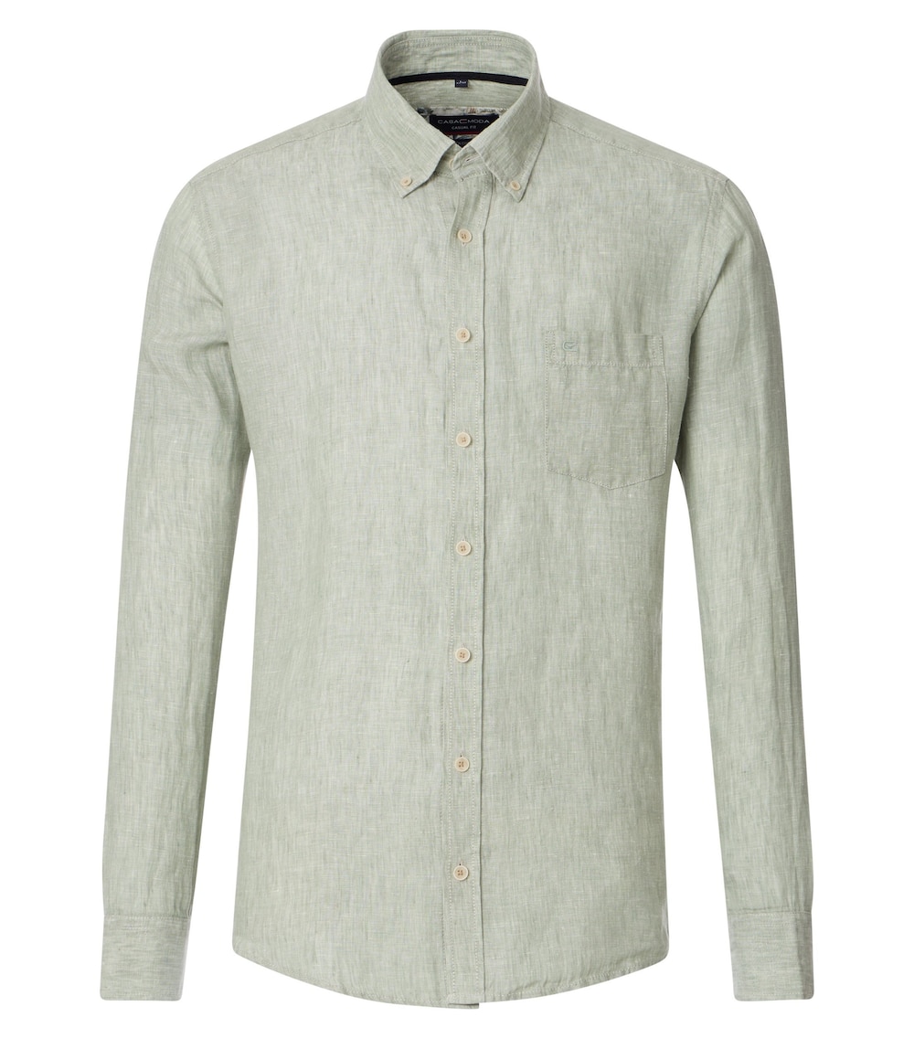 Leinenhemd uni Casual Fit