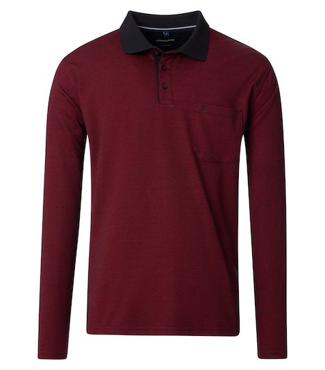 Polo-Shirt Langarm gestreift