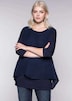 Blusenshirt Blusenshirt mit Zipfelsaum 3/4-Arm Uni keine Angabe