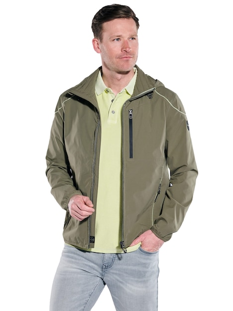 Übergangsjacke mit abnehmbarer Kapuze