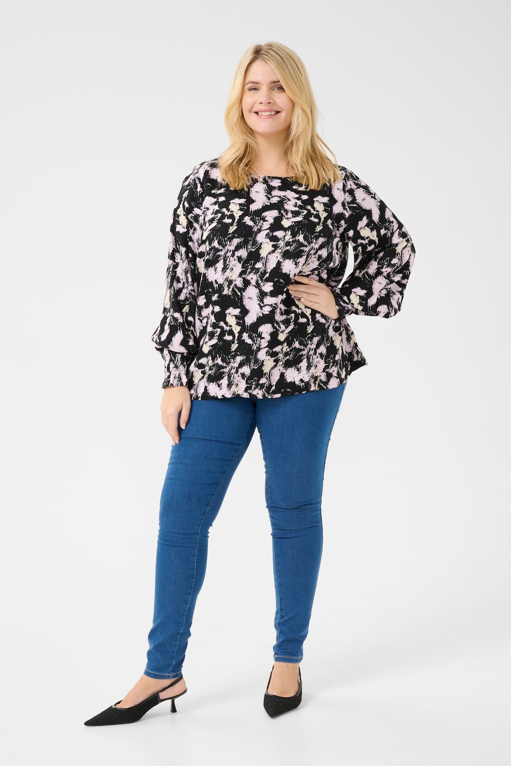Langarm-Bluse Regular fit
