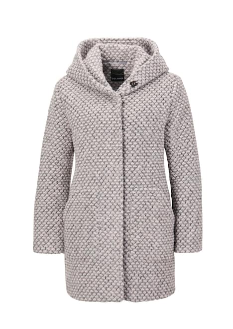 GOLDNER Mantel Korte mantel met wol en in tweekleurige look