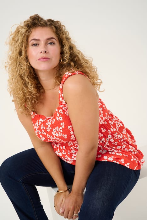 Ärmellose Bluse Tight fit