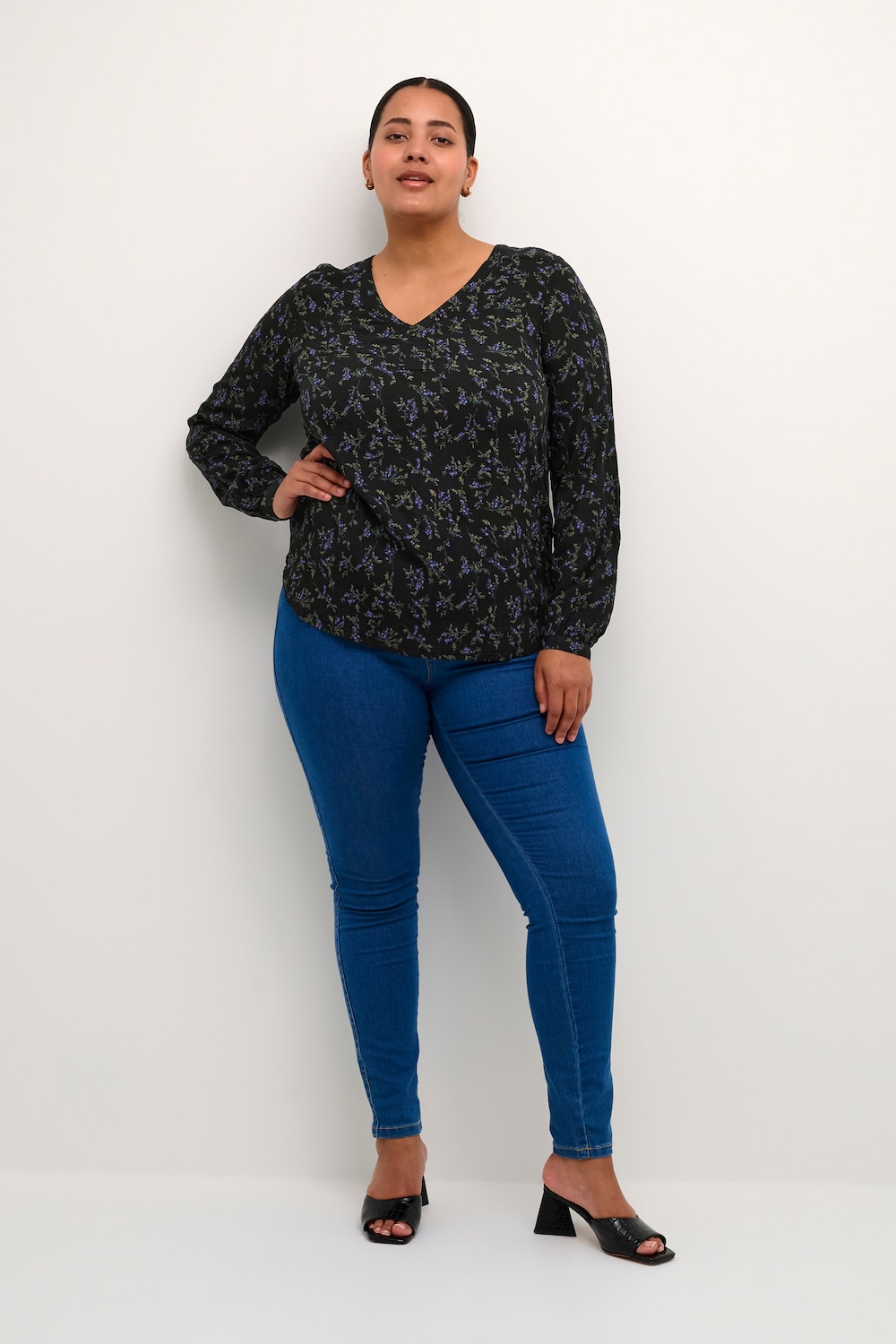 Langarm-Bluse Regular fit