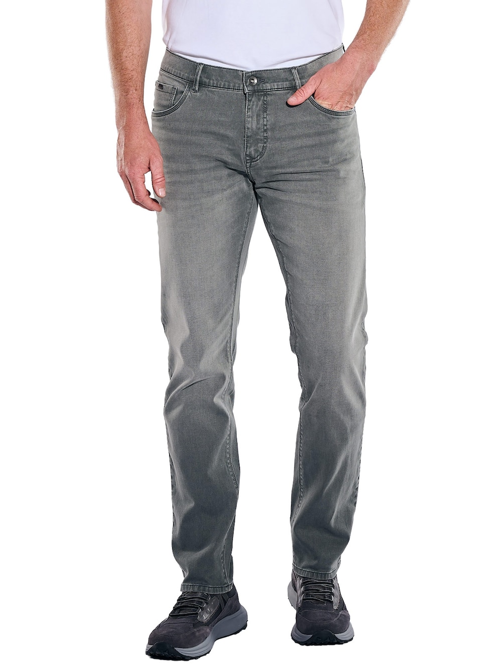 Herren Jeans 5-Pocket Superstretch , Oliv