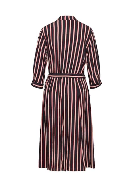 Hemdblusenkleid mit Streifendruck