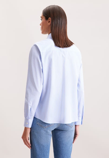 Damen Ausgestellte Bluse - Gestreift