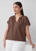 Ärmellose Bluse aus Leinenmix im Relaxed Fit
