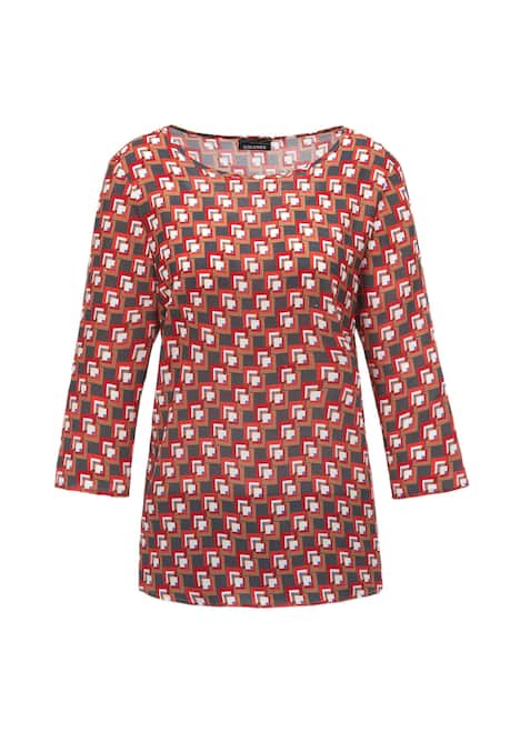 GOLDNER Blouse Blouse met 3/4-mouwen en grafische print
