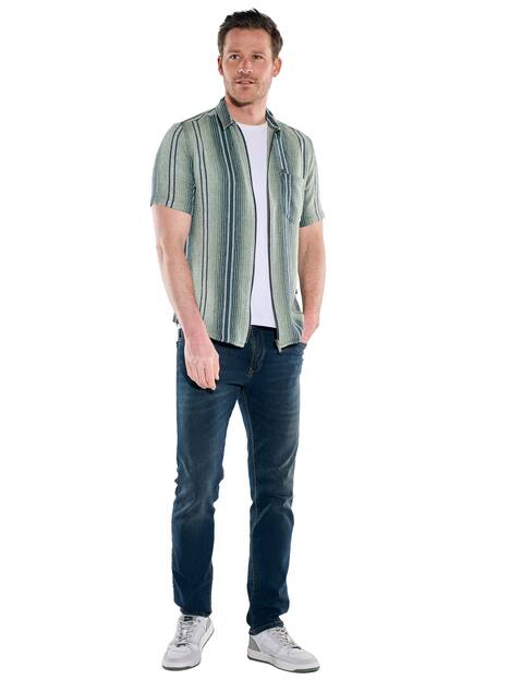 engbers Herren Kurzarm-Overshirt in Strickoptik , Gruen