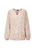 Grafische Viskosebluse mit Schlitz