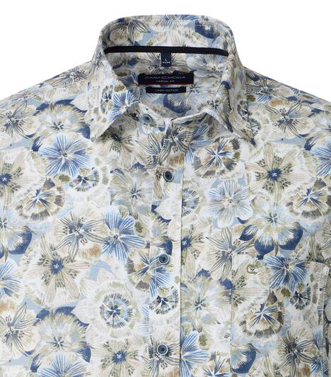Leinenhemd Print Casual Fit