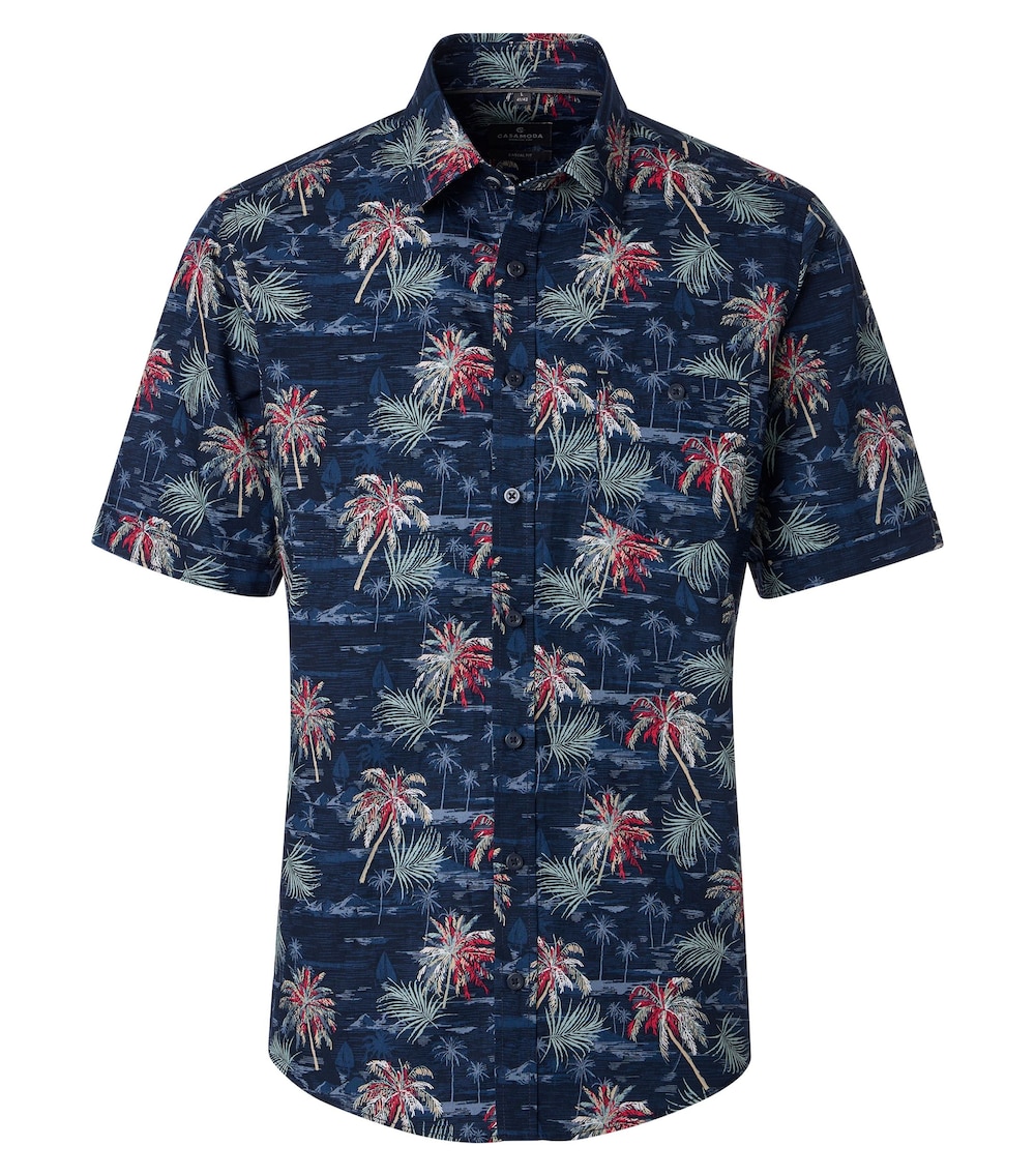 Freizeithemd Kurzarm Print Casual Fit