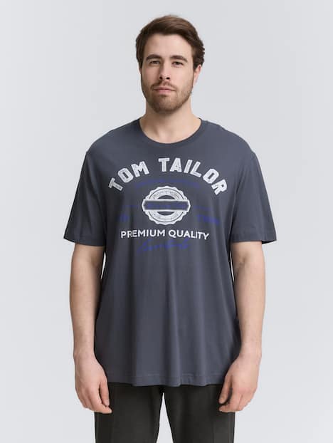 Tom Tailor Men PLUS T-Shirt Plus Size - T-Shirt mit Logo Print