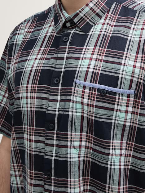 Regular Fit Kurzarmhemd mit Karomuster