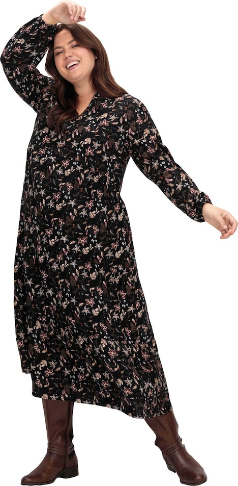 Druckkleid Langarm Print