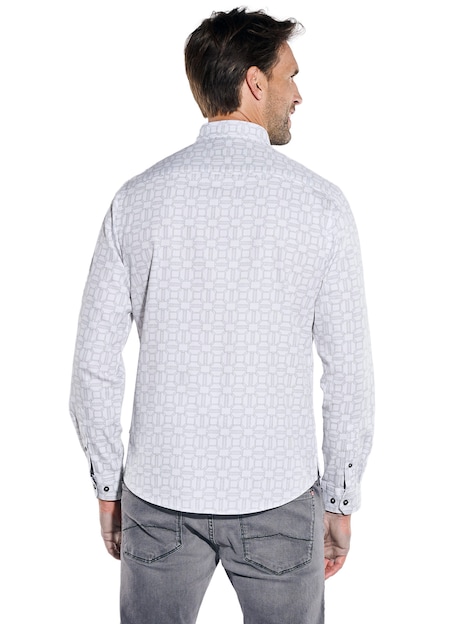 Herren Hemd langarm , Reinweiss