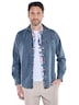 Herren Jeans-Optik Hemd mit Leinenanteil , Indigoblau