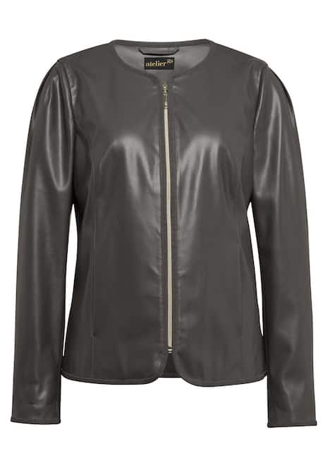 Ausdrucksstarke Lederimitatjacke mit supersoftem Griff