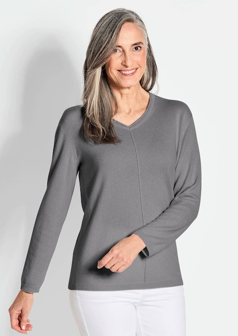 Kaschmirpullover mit V-Ausschnitt