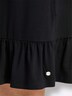 Jersey-Kleid Ärmellos Ohne Kragen