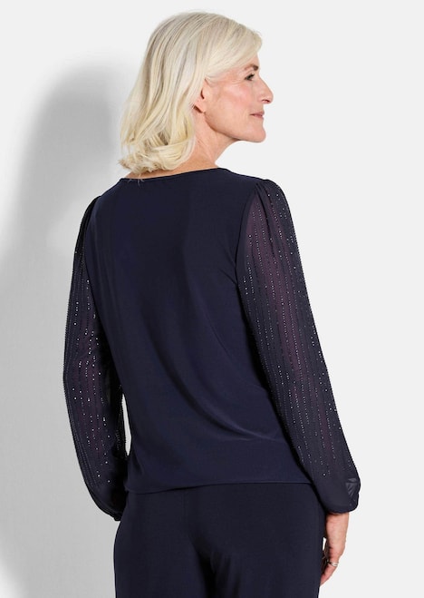Edles Langarmoberteil, Glitzerärmel