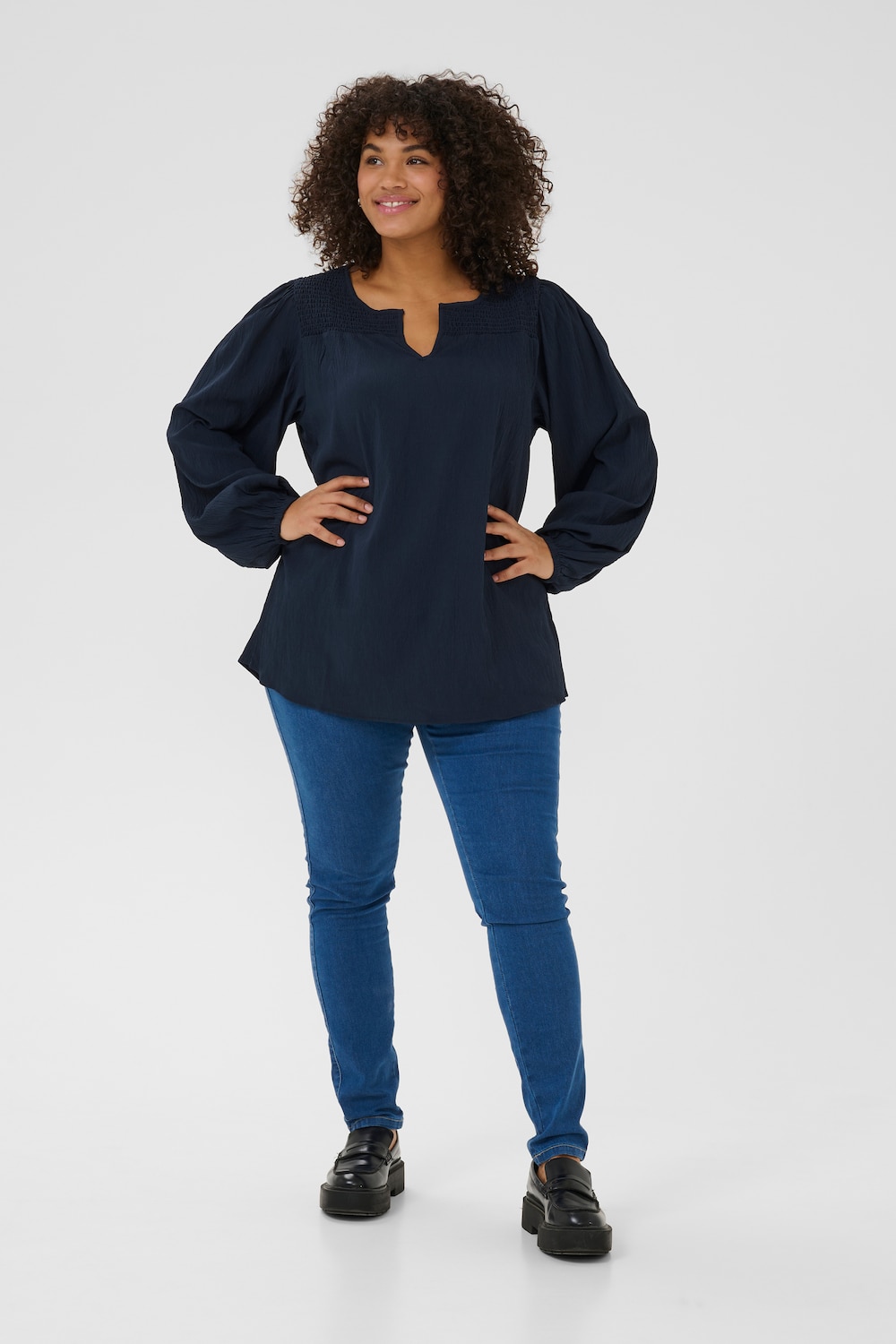 Langarm-Bluse Regular fit