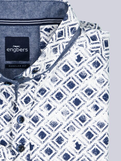 Herren Hemd kurzarm , Brilliantblau