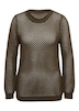 Sommerlicher Strickpullover mit Ajourmuster