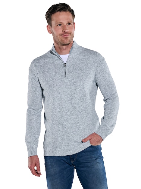 engbers Herren Pullover mit Stehkragen , Hellblau