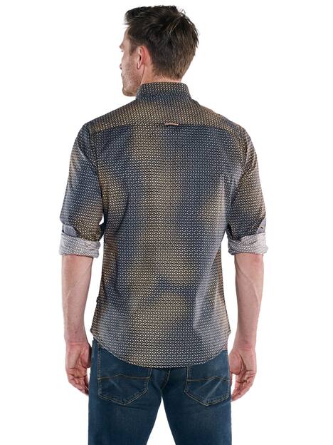 engbers Herren Langarm-Hemd gemustert , Orange