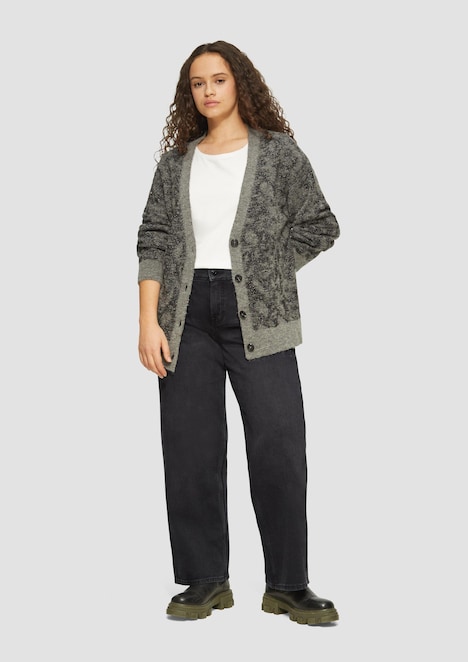 Jeans / Straight Fit / Mid Rise / Straight Leg / mit Schmucksteinen