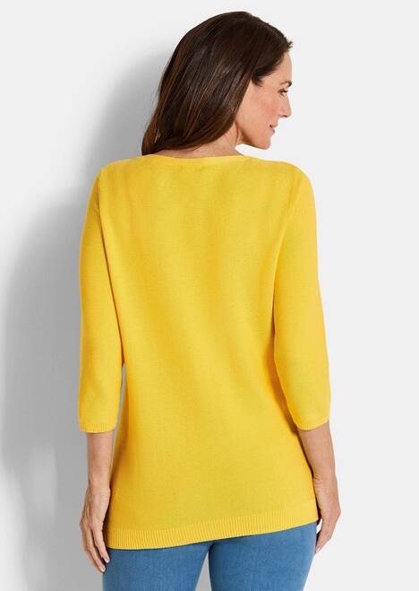 Eleganter Baumwollpullover, Halbarm